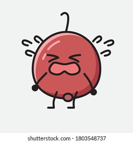 An illustration of Cute Berry Fruit  Vector Character
