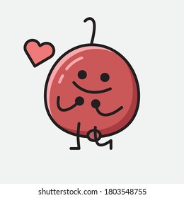 An illustration of Cute Berry Fruit  Vector Character