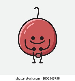 An illustration of Cute Berry Fruit  Vector Character
