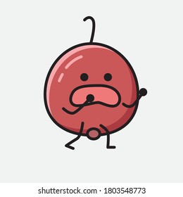 An illustration of Cute Berry Fruit  Vector Character