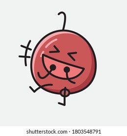 An illustration of Cute Berry Fruit  Vector Character