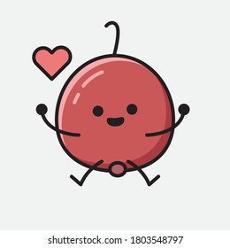 Ilustración del carácter de vector de frutas de Berry