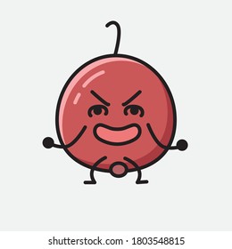 Ilustración del carácter de vector de frutas de Berry
