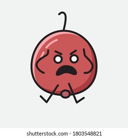 An illustration of Cute Berry Fruit  Vector Character