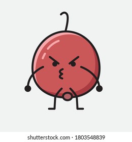 An illustration of Cute Berry Fruit  Vector Character