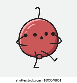 An illustration of Cute Berry Fruit  Vector Character