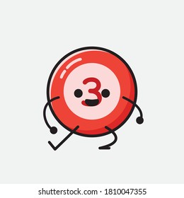 An illustration of Cute Billiard Ball Mascot Vector Character