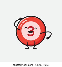 An illustration of Cute Billiard Ball Mascot Vector Character