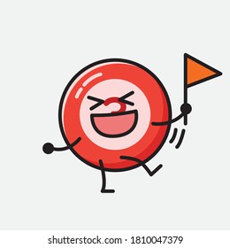 An illustration of Cute Billiard Ball Mascot Vector Character