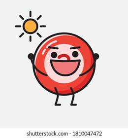 An illustration of Cute Billiard Ball Mascot Vector Character