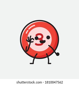 An illustration of Cute Billiard Ball Mascot Vector Character