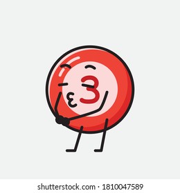 An illustration of Cute Billiard Ball Mascot Vector Character