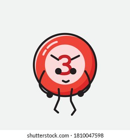 An illustration of Cute Billiard Ball Mascot Vector Character