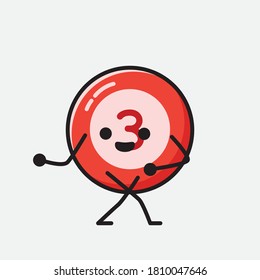 An illustration of Cute Billiard Ball Mascot Vector Character