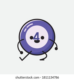 An illustration of Cute Billiard Ball Mascot Vector Character