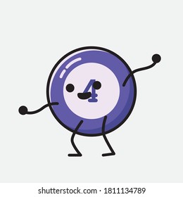 An illustration of Cute Billiard Ball Mascot Vector Character