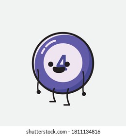 An illustration of Cute Billiard Ball Mascot Vector Character