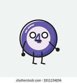 An illustration of Cute Billiard Ball Mascot Vector Character