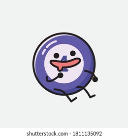 An illustration of Cute Billiard Ball Mascot Vector Character