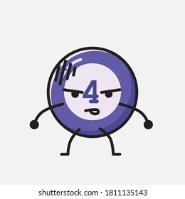 An illustration of Cute Billiard Ball Mascot Vector Character