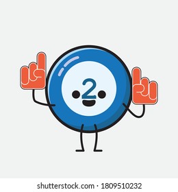 An illustration of Cute Billiard Ball Vector Character