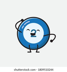 An illustration of Cute Billiard Ball Vector Character