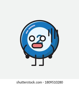 An illustration of Cute Billiard Ball Vector Character