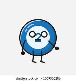 An illustration of Cute Billiard Ball Vector Character