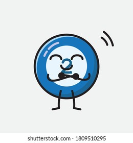 An illustration of Cute Billiard Ball Vector Character