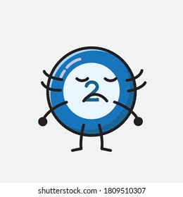 An illustration of Cute Billiard Ball Vector Character