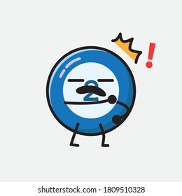 An illustration of Cute Billiard Ball Vector Character