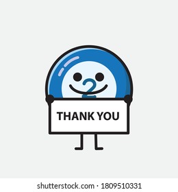 An illustration of Cute Billiard Ball Vector Character
