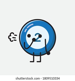 Eine Illustration von Cute Billiard Ball Vector Character