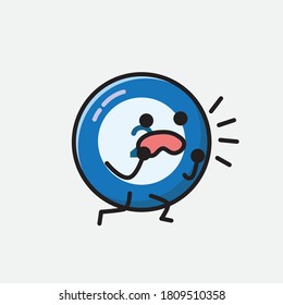An illustration of Cute Billiard Ball Vector Character