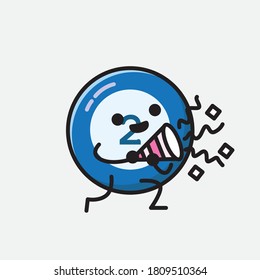 An illustration of Cute Billiard Ball Vector Character