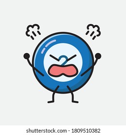 An illustration of Cute Billiard Ball Vector Character