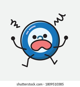 An illustration of Cute Billiard Ball Vector Character