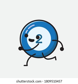 An illustration of Cute Billiard Ball Vector Character