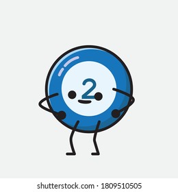 An illustration of Cute Billiard Ball Vector Character