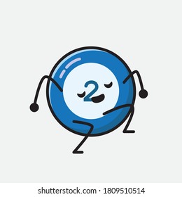 An illustration of Cute Billiard Ball Vector Character