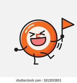 Eine Illustration von Cute Billiard Ball Vector Character 