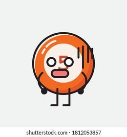An illustration of Cute Billiard Ball  Vector Character 