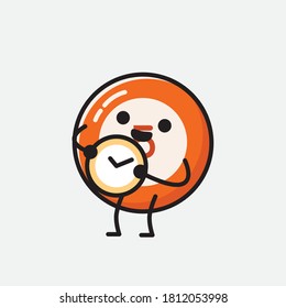 An illustration of Cute Billiard Ball  Vector Character 