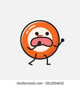 An illustration of Cute Billiard Ball  Vector Character 