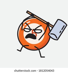 An illustration of Cute Billiard Ball  Vector Character 