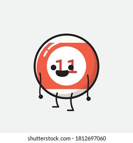 Eine Illustration von Cute Billiard Ball Vector Character