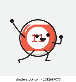Ilustración del carácter de vector de bolas de Billiard