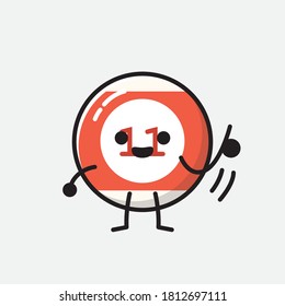 Ilustración del carácter de vector de bolas de Billiard