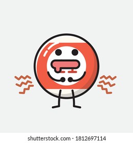 An illustration of Cute Billiard Ball Vector Character