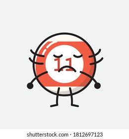 Eine Illustration von Cute Billiard Ball Vector Character